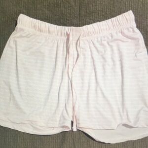 Light Pink Striped Shorts